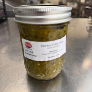 Sambal Hijau in a Jar