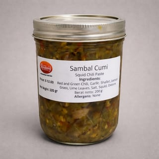 Sambal Cumi in a Jar